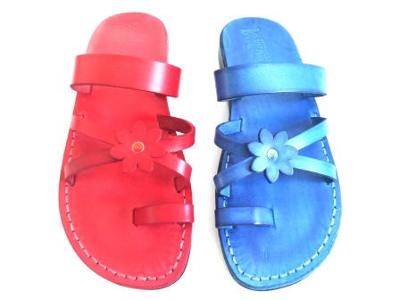 סנדלי עור - דגם פרח – תמונה 11