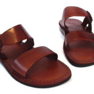 סנדלי עור - דגם רצועה כפולה